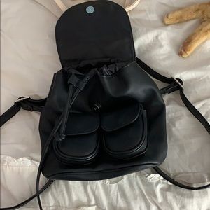 black mini backpack